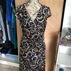 Multi colored wrap dress